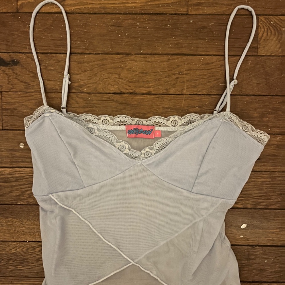 Blue Lace Tank Top/Going Out Top - Picture 4 of 5